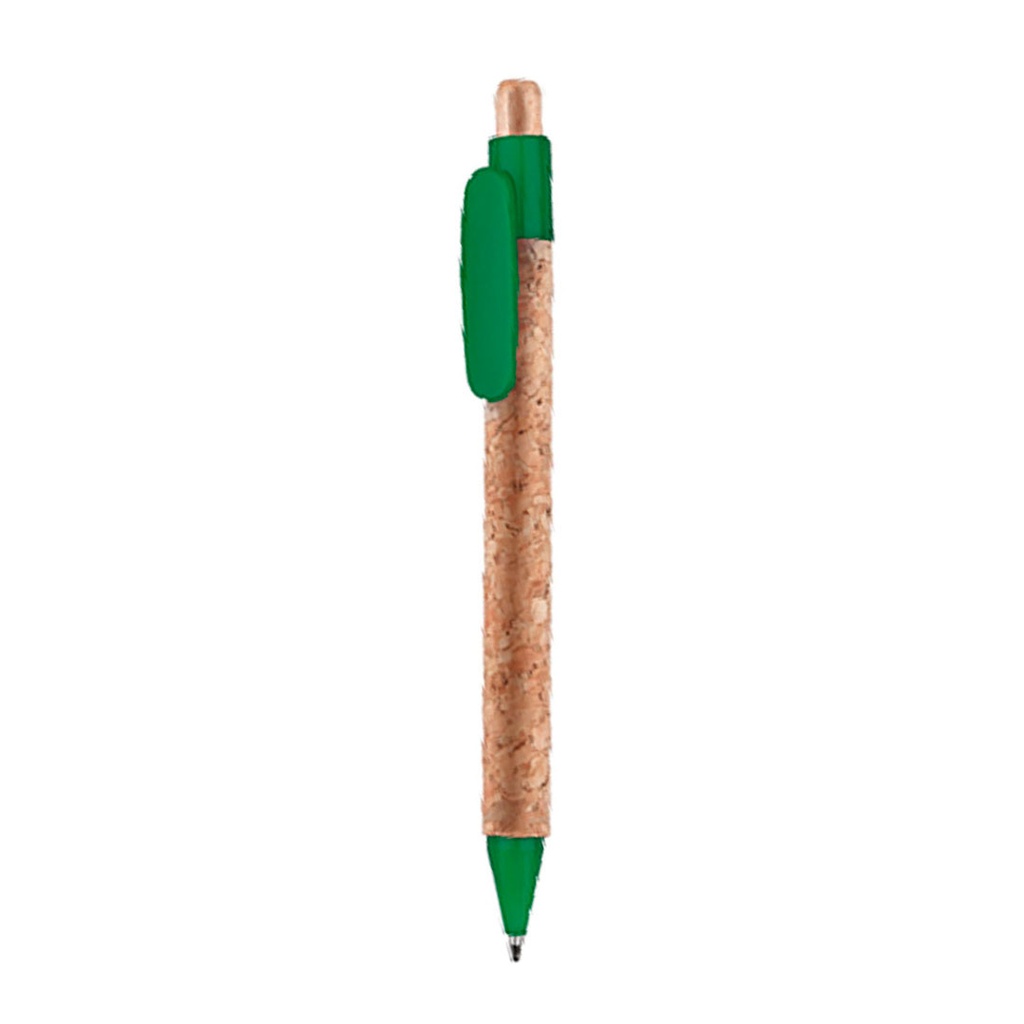 [P294176] lapiceros, fibra de trigo, verde oscuro, peel , de corcho