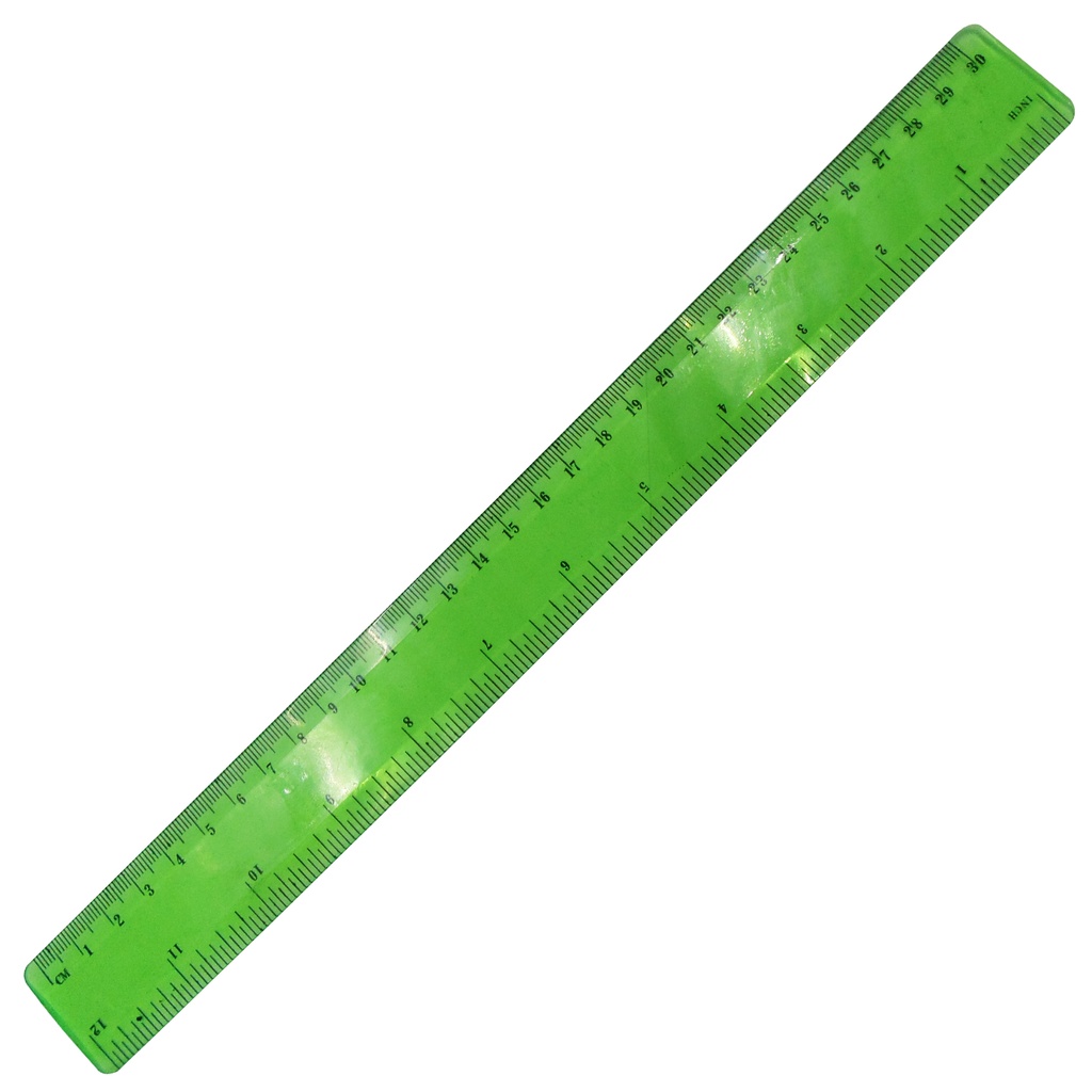 [P240616] regla, plástico, verde, 30 centimetros, flexible,