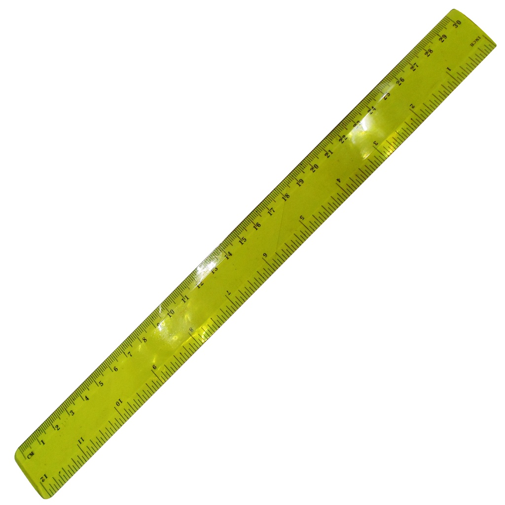 [P240617] regla, plástico, amarillo, 30 centimetros, flexible