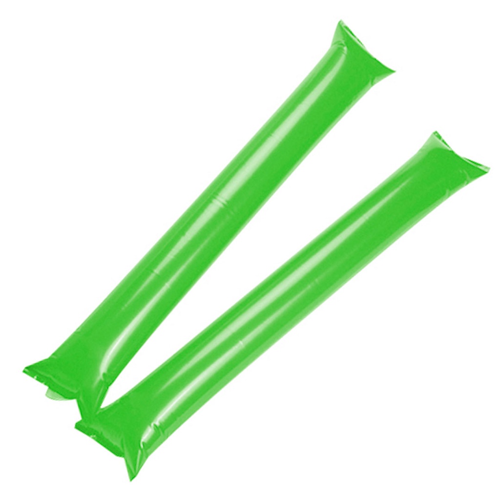 [P220272] set de 2 pcs aplaudidor, inflable plastico, verde, 8 mic 60*10 , cm