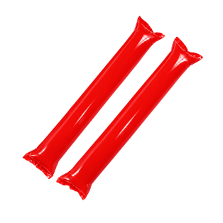 set de 2 pcs aplaudidor, inflable plastico, rojo, 8 mic 60*10 , cm
