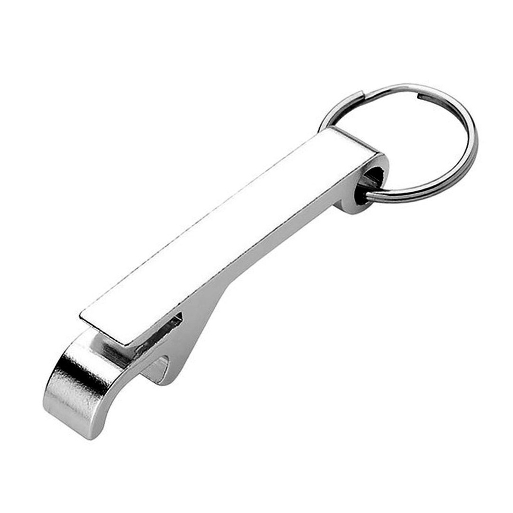 [P220247] llavero destapador, aluminio, plateado, 10*64*2 mm , tipo garra