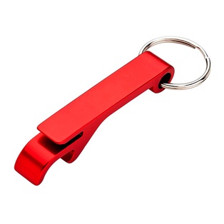 llavero destapador, aluminio, rojo, 10*64*2 mm , tipo garra