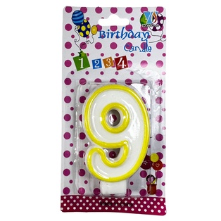 vela no.9 amarillo