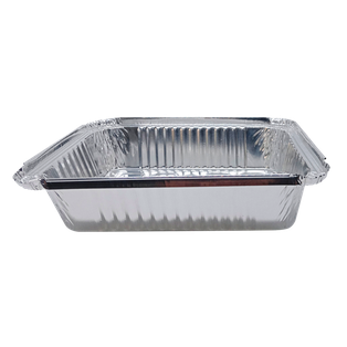 recipiente, aluminio, plateado, 22*16*5 centimetros, rectangular con tapa