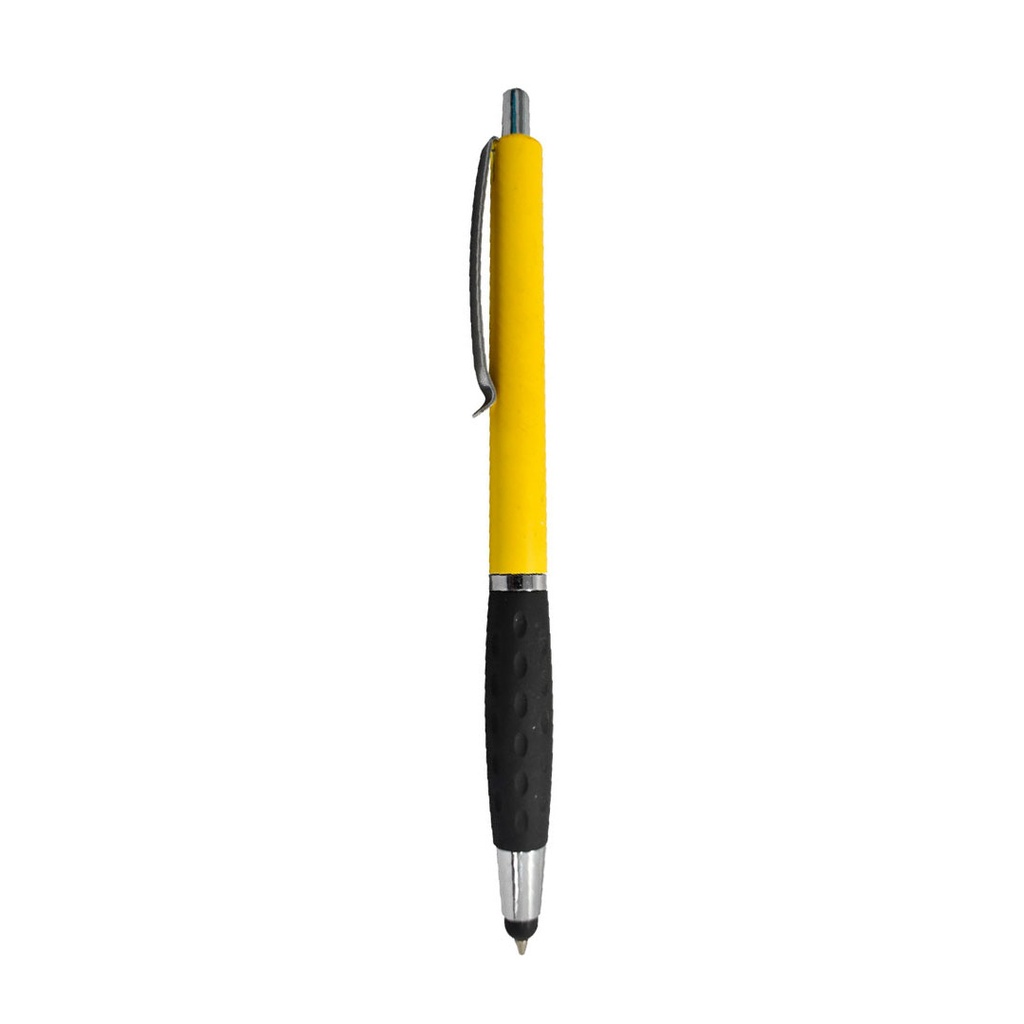 [P280440] lapiceros, aluminio, amarillo,  nd, con touch y goma antideslizante
