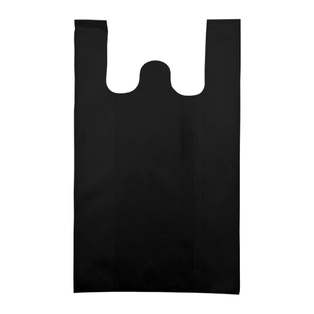 bolsa gabacha, tela ecológica, negro, sellada 36*60*16 , cm 40 gsm