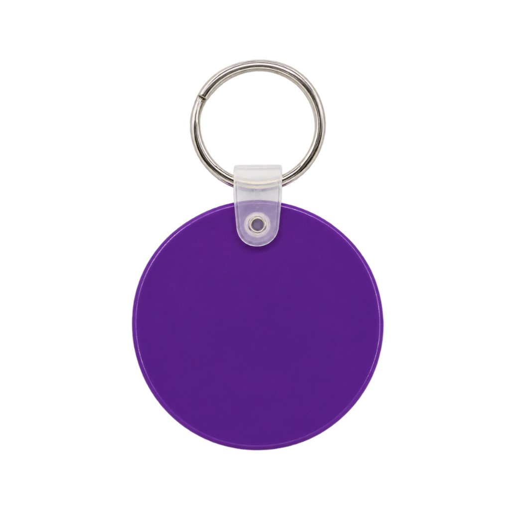 [P265936] llavero redondo, pvc, purpura, 5 cm * 0.3 cm , de grosor,