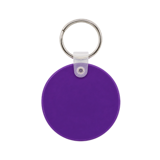 llavero redondo, pvc, purpura, 5 cm * 0.3 cm , de grosor,