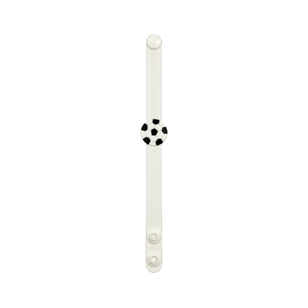 [P260168] pulseras, silicón, blanco,  nd, foot ball