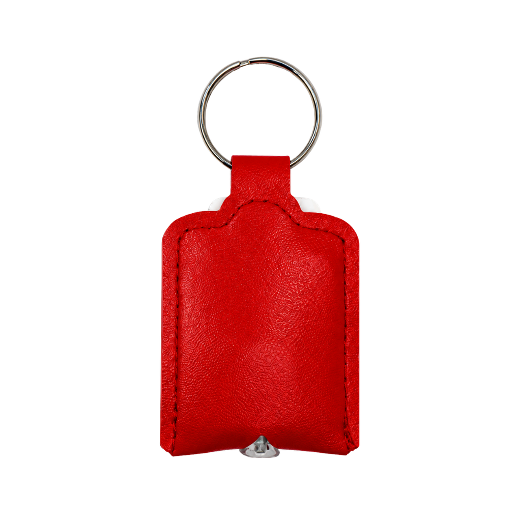 [P240664] llaveros, cuero, rojo, 4.2*8.6 centimetros, con linterna,