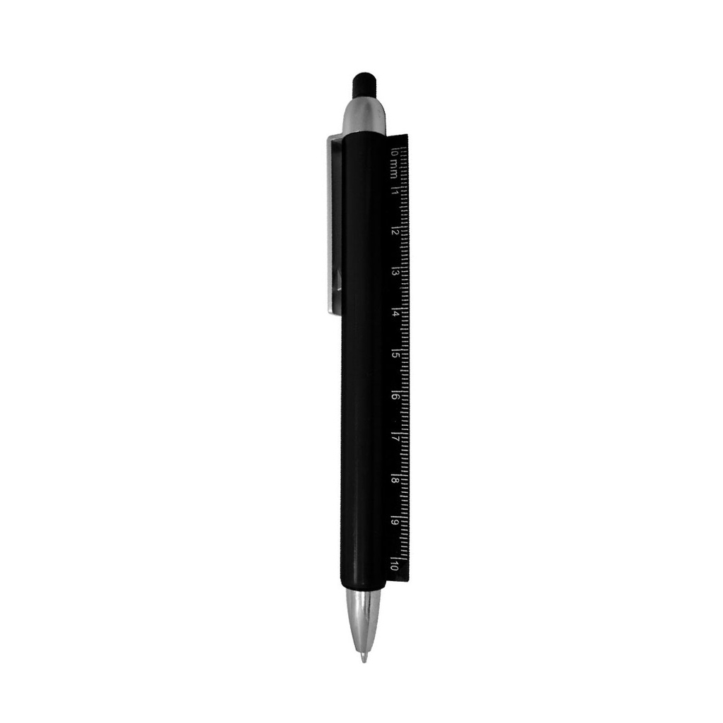 [P280556] lapiceros, plástico, negro, 15 centimetros, con touch y regla de 10cm