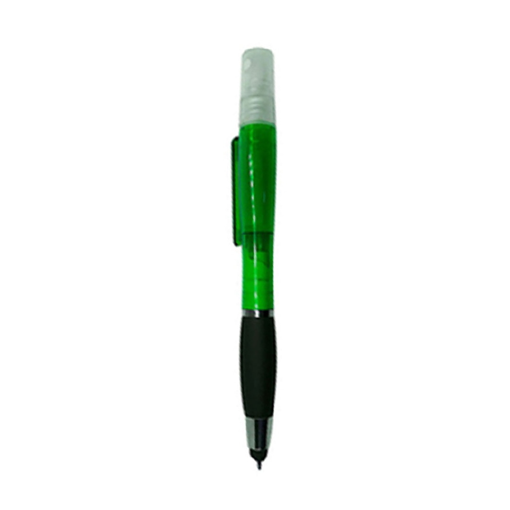 [P285918] lapiceros, plástico, verde, atom con spray , touch y goma antideslizante