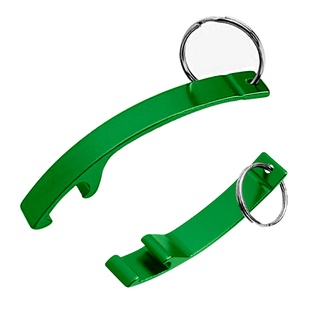 destapador, aluminio, verde, 8*1.4*0.9 centimetros, curvo en forma de garra