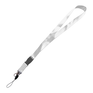 cinta porta-gafete, dacron, blanco, 50*2 centimetros, mendel con gancho