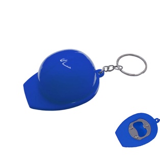 llavero destapador, , azul, forma de casco , de seguridad 4.4*5.5*2.5