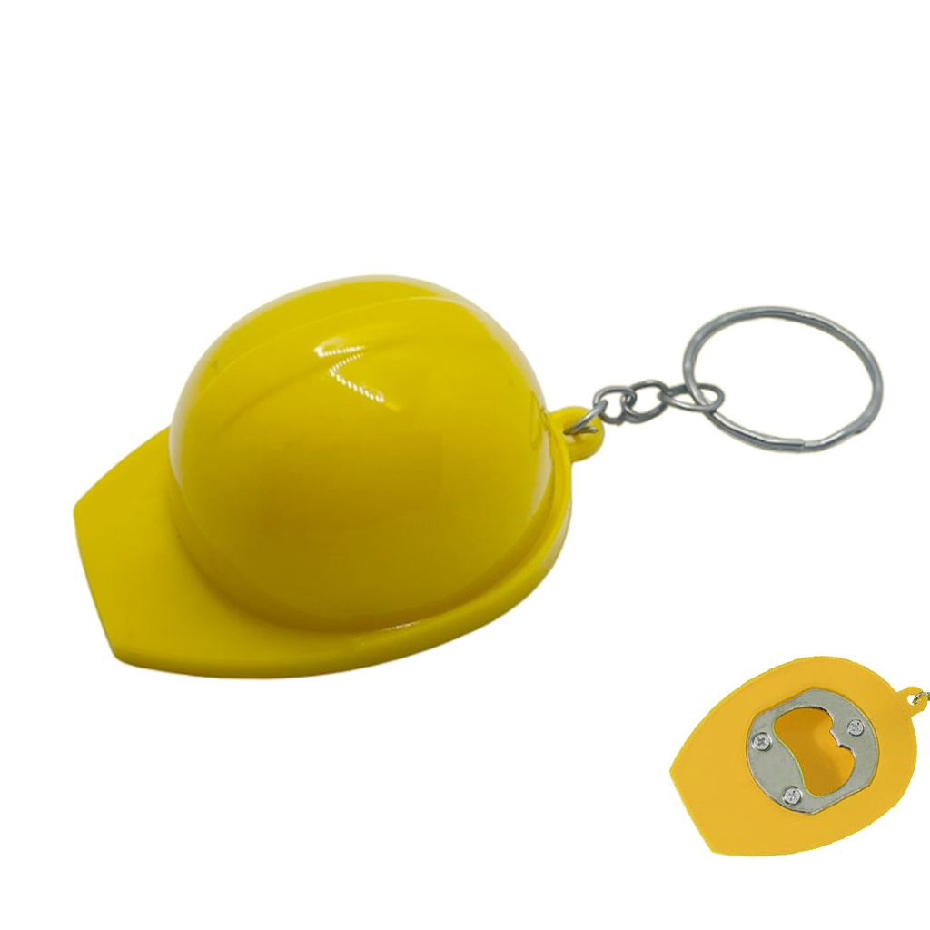 [P265962] llavero destapador, , amarillo, forma de casco , de seguridad 4.4*5.5*2.5