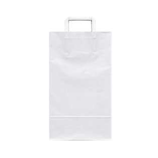bolsa, papel, blanco, 22*10*42 centimetros,
