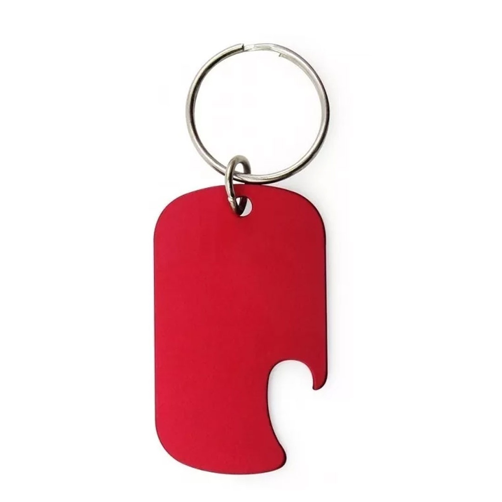[P240699] destapador, aleación de metal, rojo, 5*3*0.25cm centimetros, eros, plano con argolla