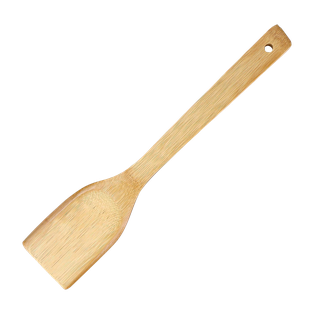 espatula, bambú, color natural, 6*30 centimetros, rustica