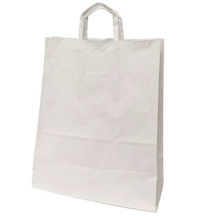 bolsa, papel, blanco, 30*12*41 centimetros,