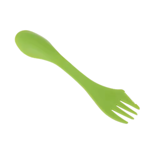 cuchara, plástico, verde, 3 en 1 ,