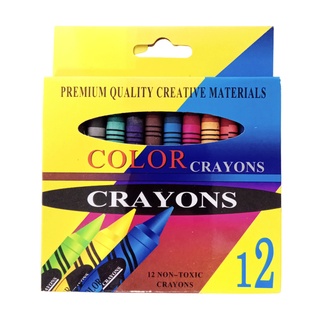 caja de 12 crayones, cera, surtido, 9.5*8.2 centimetros,