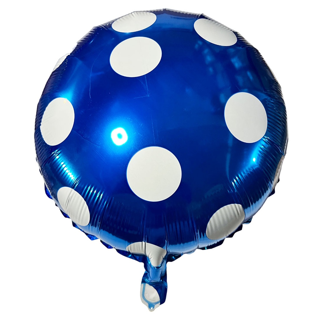 [F430465] globos con puntos blancos de aluminio