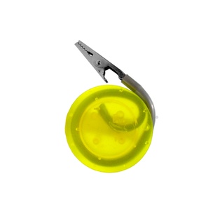 sujetador de papel, plástico, amarillo,  nd, redondo