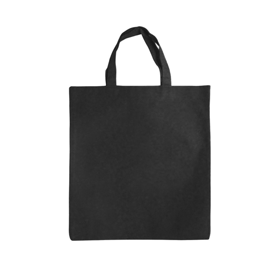 [P240019] bolsa, tela ecológica, negro, 80 gsm  40*35 centimetros, plana sin fuelle cosida