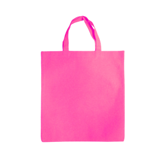 bolsa, tela ecológica, rosado, 80 gsm 40*35 centimetros, plana sin fuelle cosida