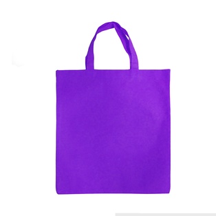 bolsa, tela ecológica, morado, 80 gsm 40*35 centimetros, plana sin fuelle cosida
