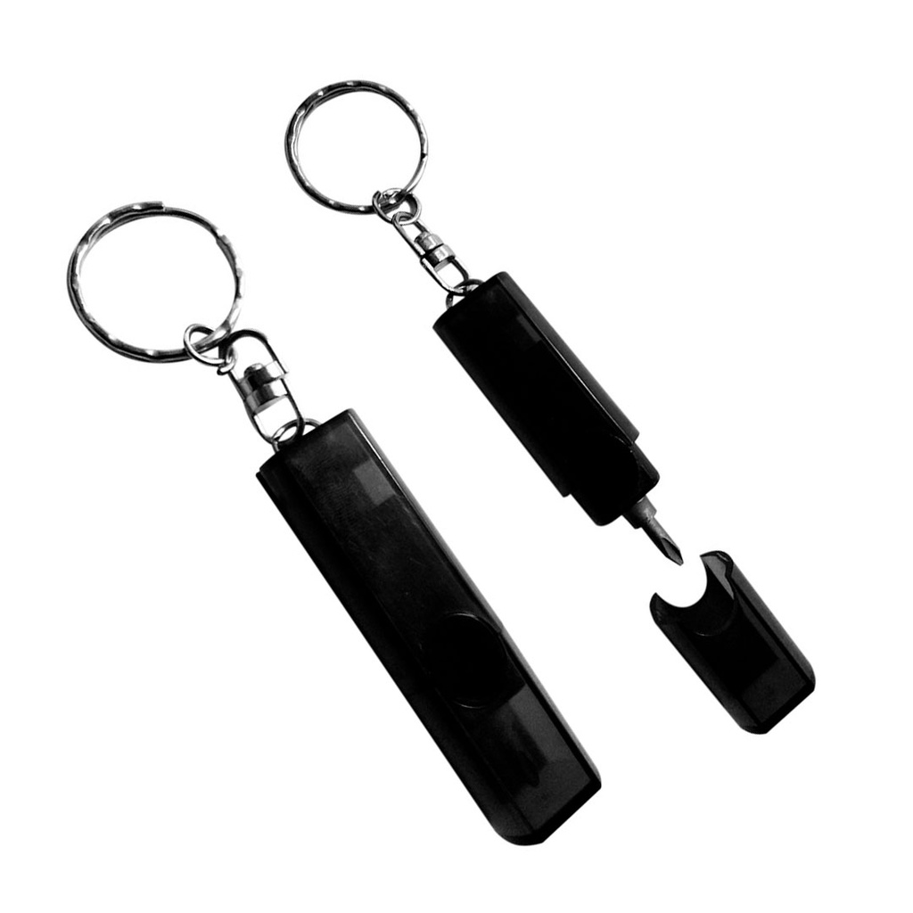 [P240702] llaveros, plástico, negro,  nd, con desatornillador