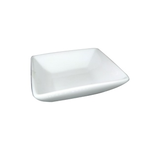 bowl, cerámica, blanco, 4.25 pulgadas, mini cuadrado