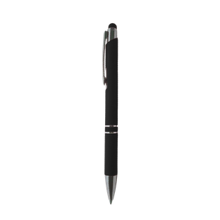 lapiceros, aluminio, negro, 14.5 cm, Lyra con recubrimiento , de caucho y touch