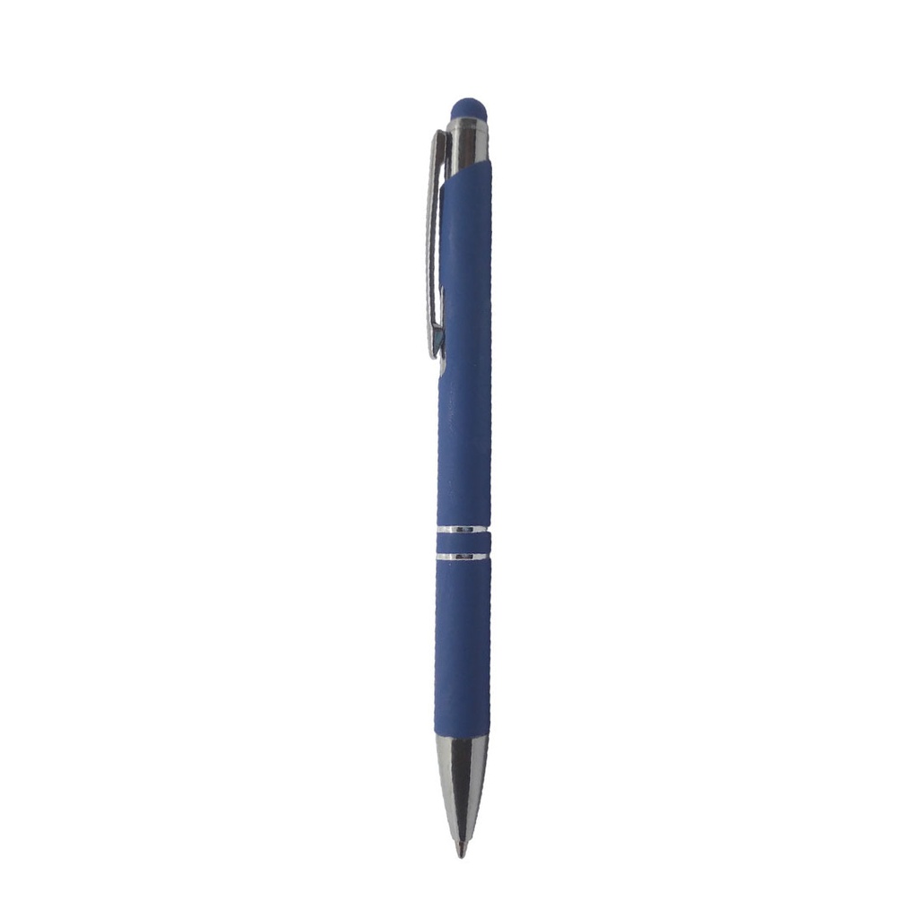 [P280731] lapiceros, aluminio, azul reflex, con recubrimiento , de caucho y touch