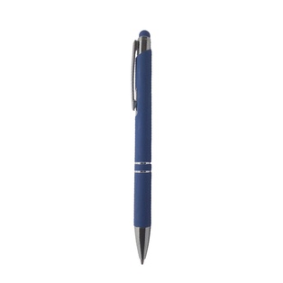lapiceros, aluminio, azul reflex, con recubrimiento , de caucho y touch
