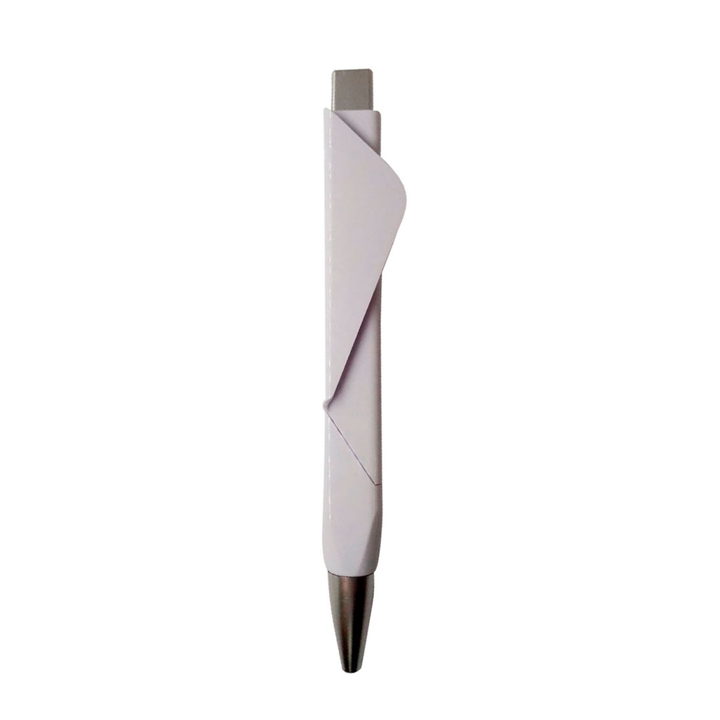 [P251102] lapiceros, plástico, blanco, aleta , automatico