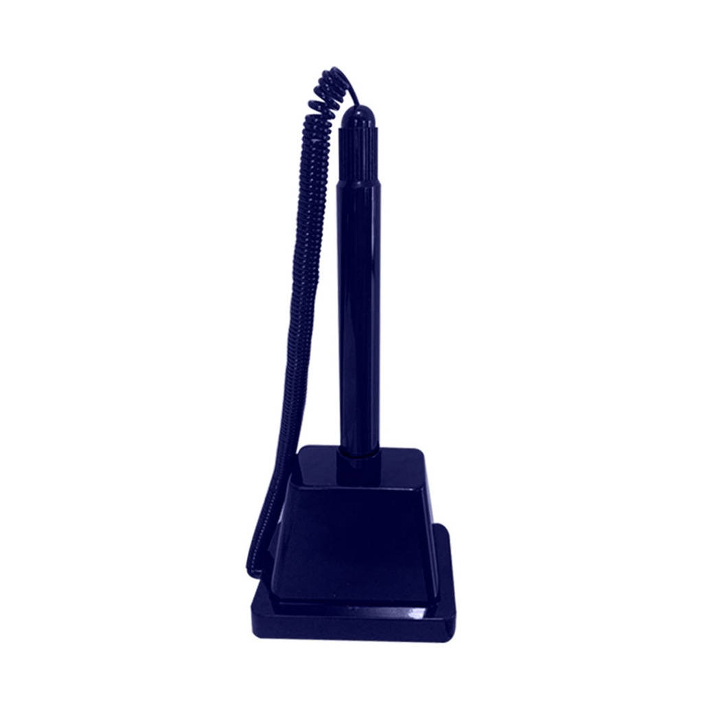 [P285999] lapiceros, plástico, azul reflex, 18 centimetros, con base piramidal y resolte