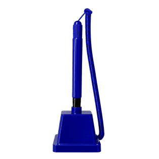 lapiceros, plástico, azul reflex, 18 centimetros, con base piramidal y resolte