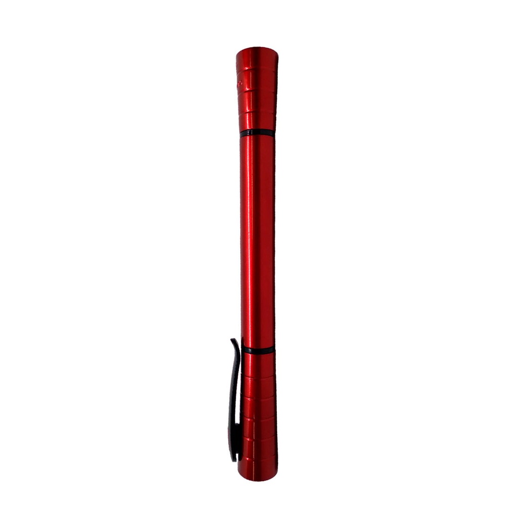 [P294011] lapiceros, plástico, rojo, 14 centimetros, head, con linterna