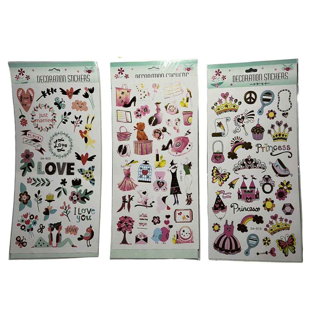 [E380259] stickes de pvc con diseños surtidos 31*15.2cm