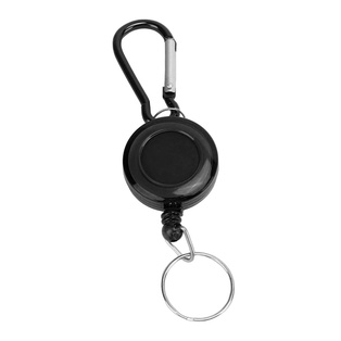 porta gafete, plástico, negro, 3*8 centimetros, tipo yoyo con arnes