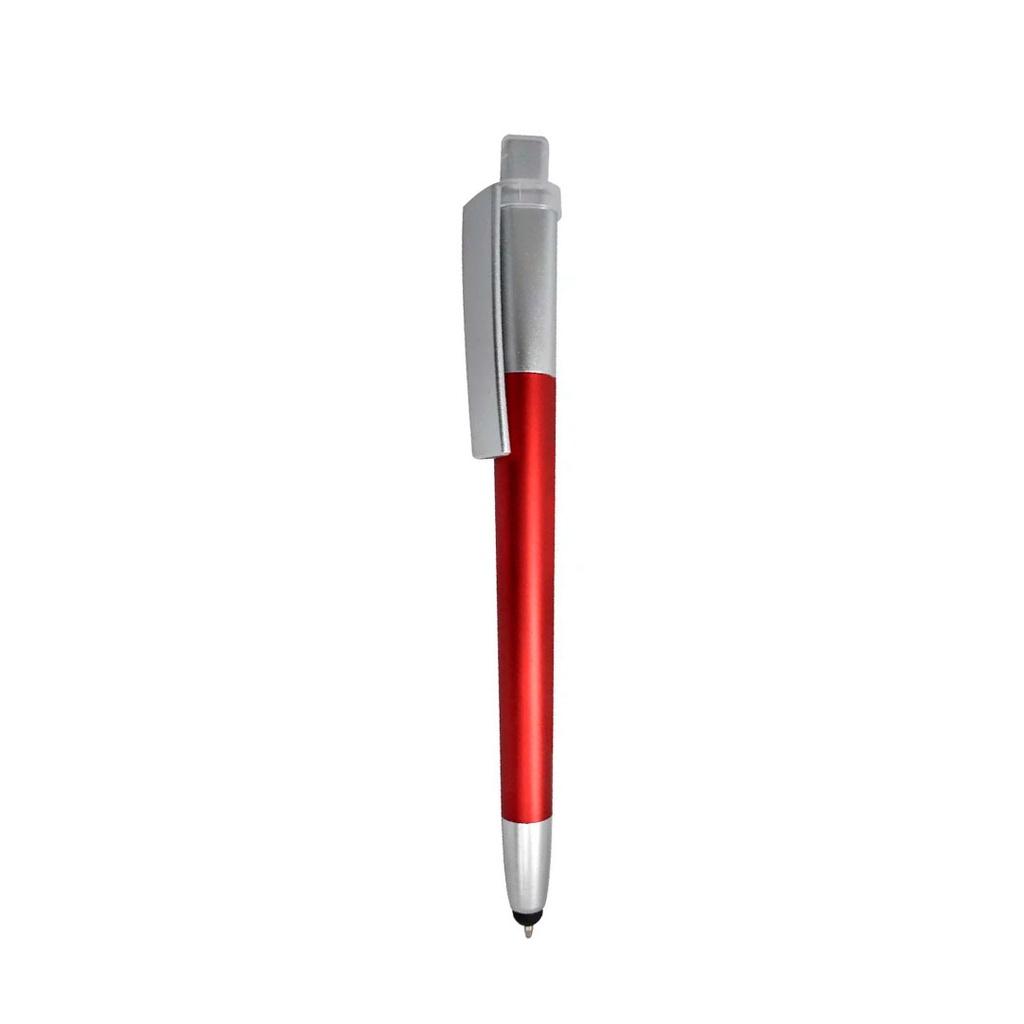 [P280681] lapiceros, plástico, rojo, 14.5 centimetros, tauri con boton , touch y luz interna