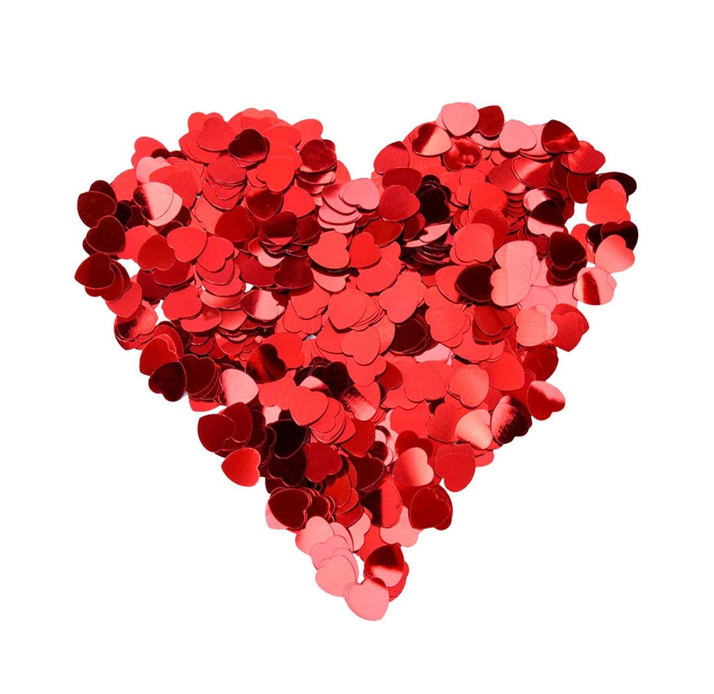 [F430078] bolsa de confeti brillante forma de corazón