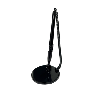 lapiceros, plástico, negro, 15.5 cm bank con , base redonda 6.5 cm y resorte