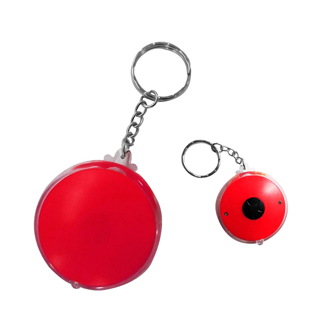 [P240574] llaveros, plástico, rojo, 4.8 centimetros, redondo con linterna