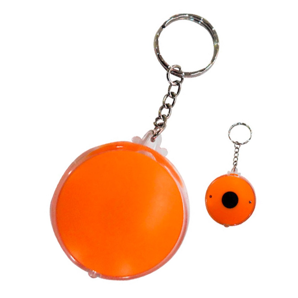 [P240576] llaveros, plástico, anaranjado, 4.8 centimetros, redondo con linterna
