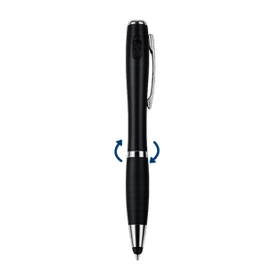 lapiceros, plástico, negro,  nd, con linterna y touch