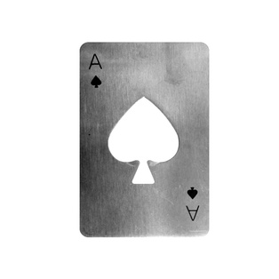 destapador, metal, plateado, 3.1*2.5 centimetros, poker